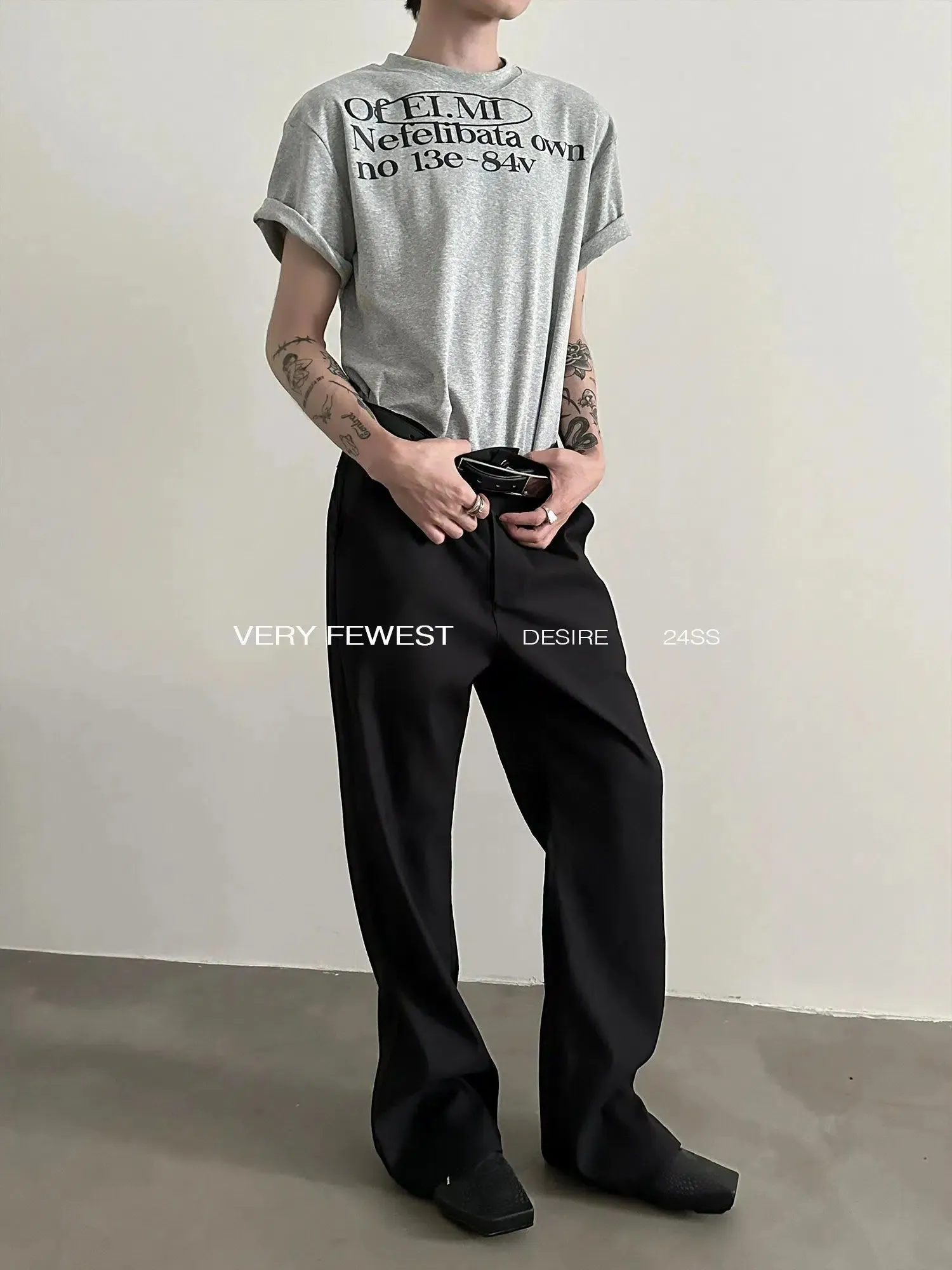 Chicmy- Flared Wide-Leg Mopping Pants