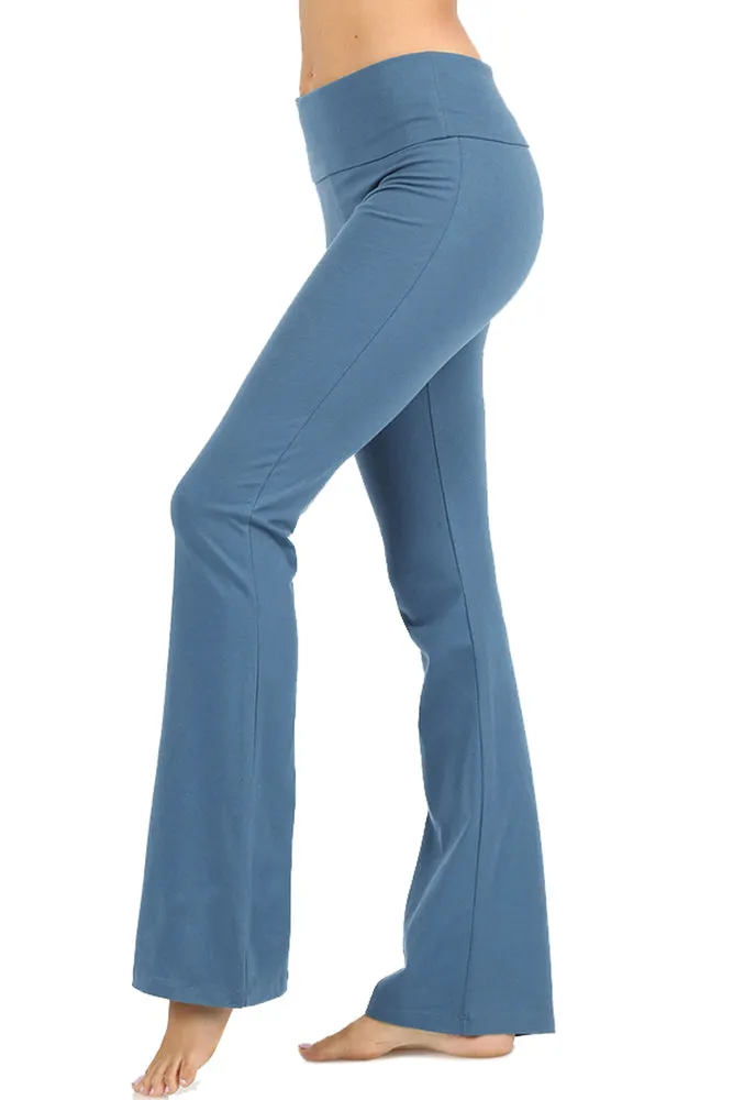 Cotton Flared Yoga Pants