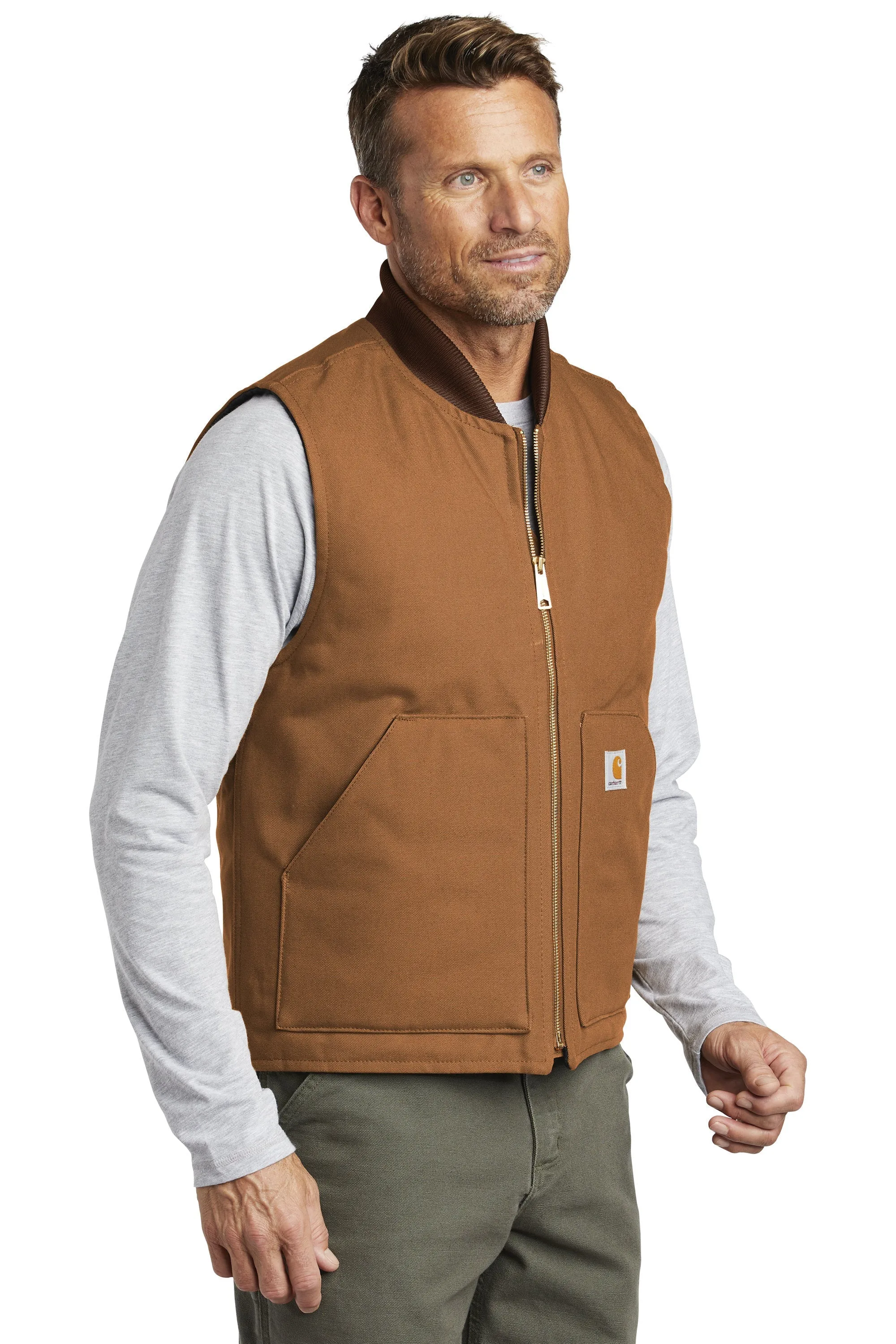 Custom Embroidered Carhartt Duck Vest - Includes 4in x 4in Embroidery - No Setup - Personalize your Carhartt Duck Vest with your Logo
