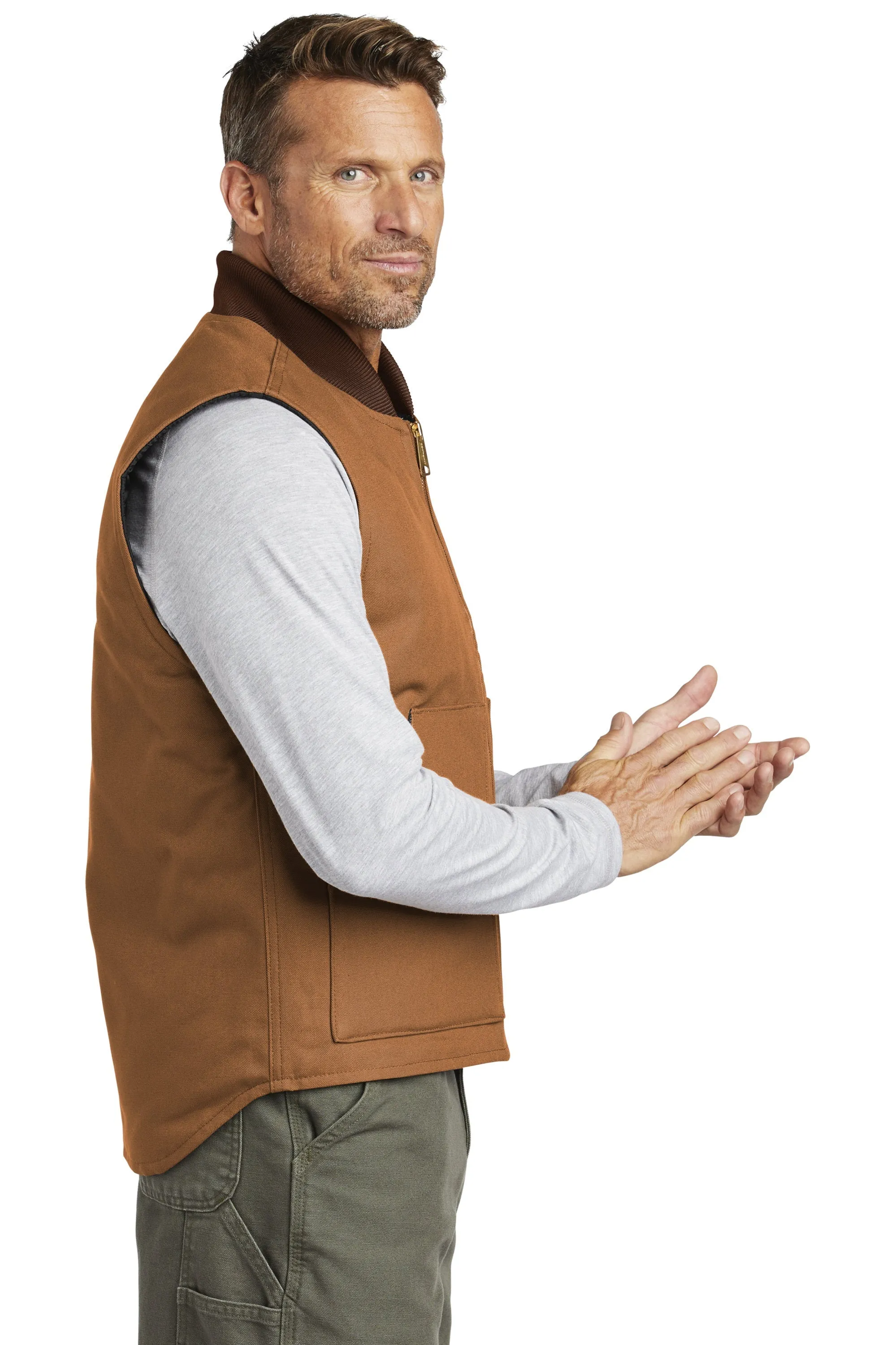 Custom Embroidered Carhartt Duck Vest - Includes 4in x 4in Embroidery - No Setup - Personalize your Carhartt Duck Vest with your Logo