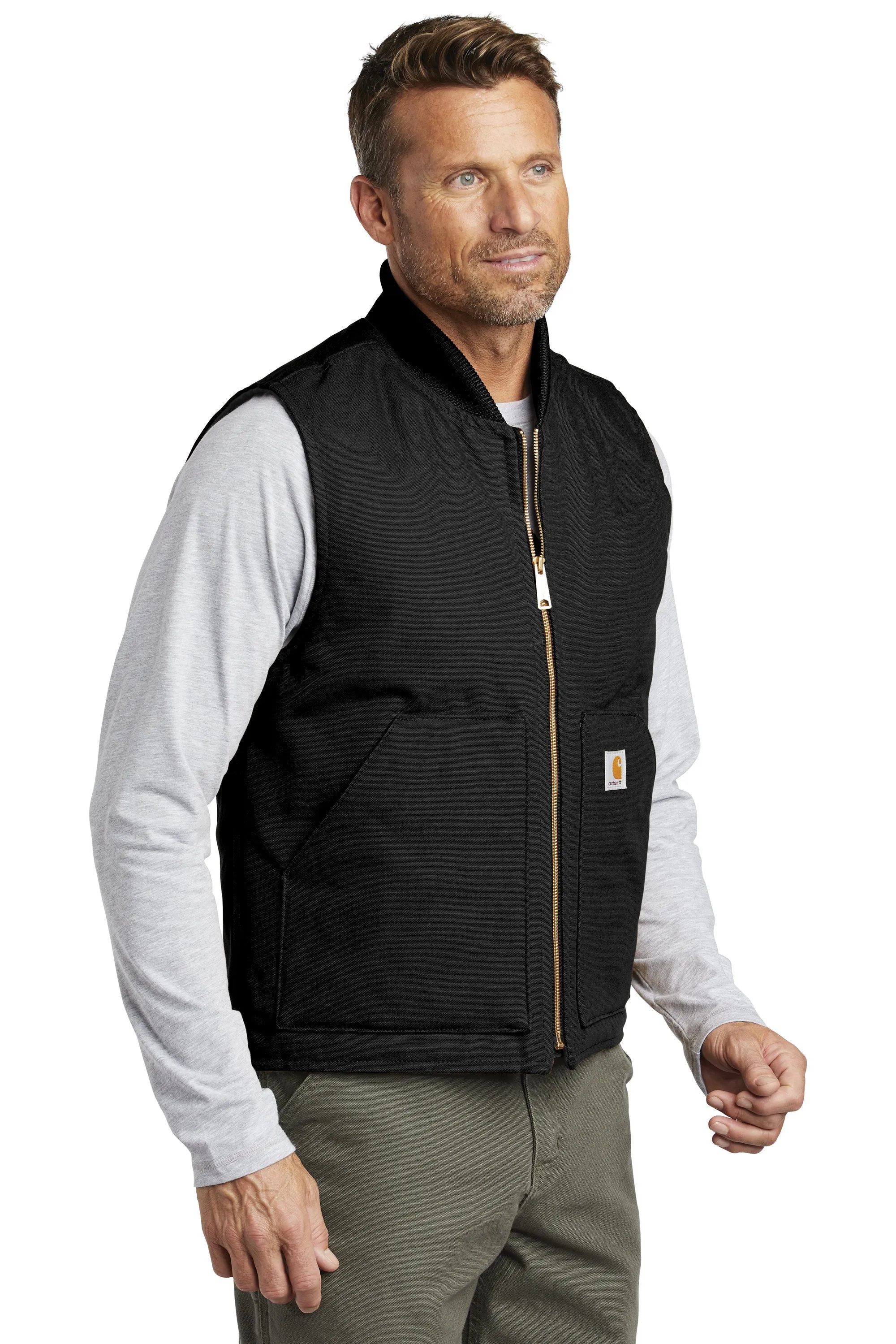 Custom Embroidered Carhartt Duck Vest - Includes 4in x 4in Embroidery - No Setup - Personalize your Carhartt Duck Vest with your Logo