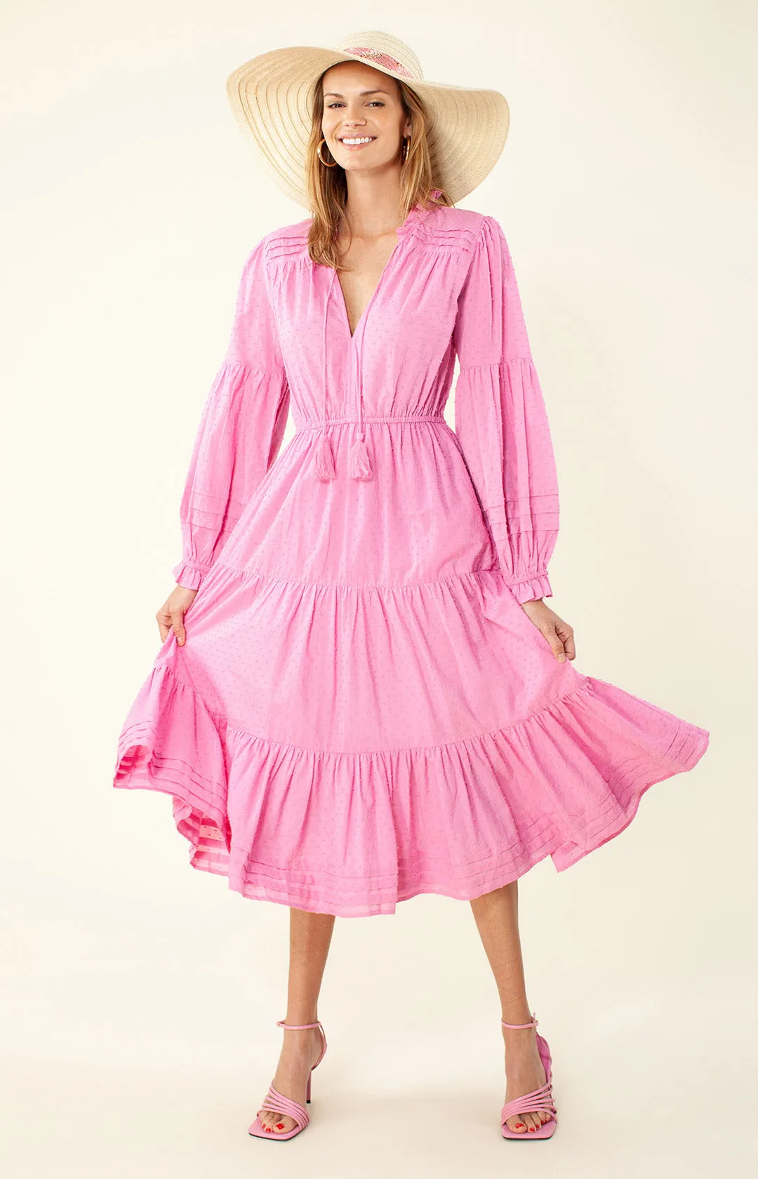 Danae Solid Midi Dress