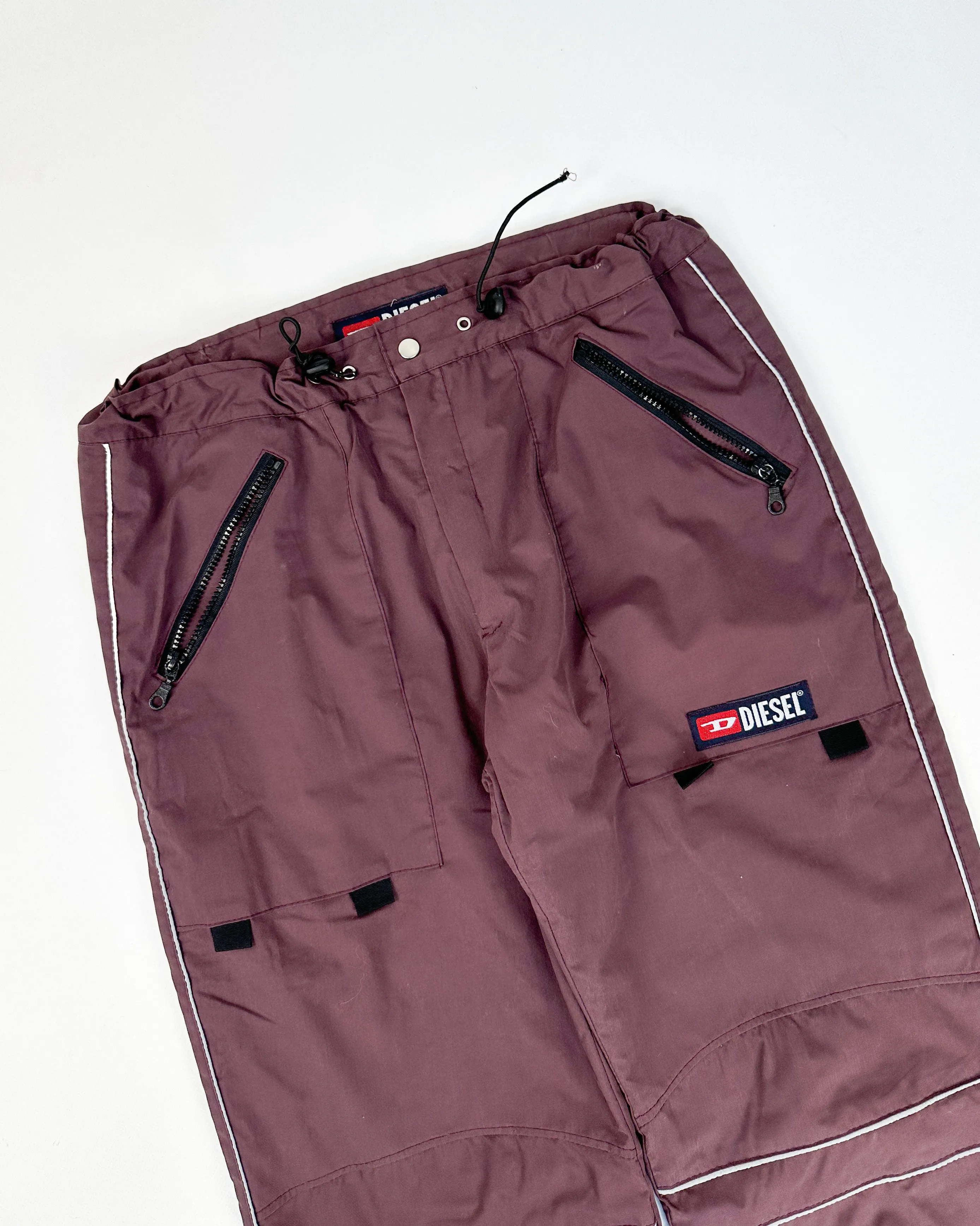 Diesel Burgundy Adjustable Pants 2000's