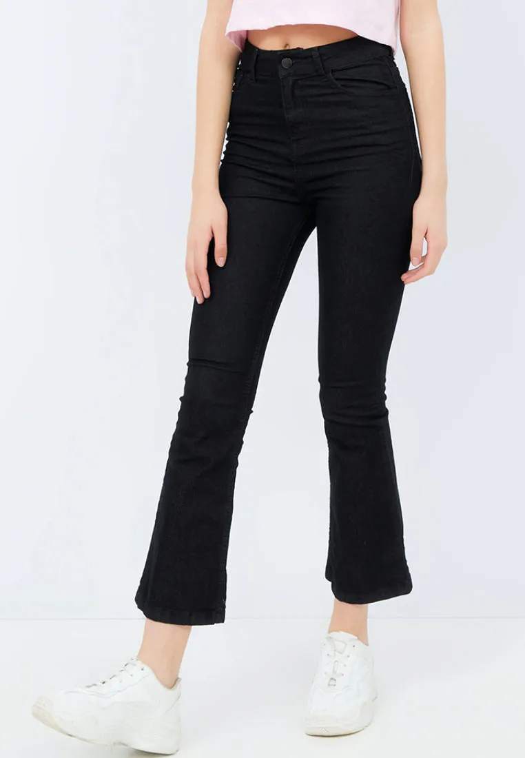 Flared Denim Pants