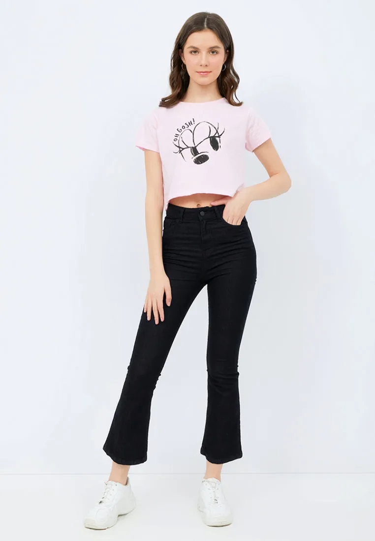Flared Denim Pants