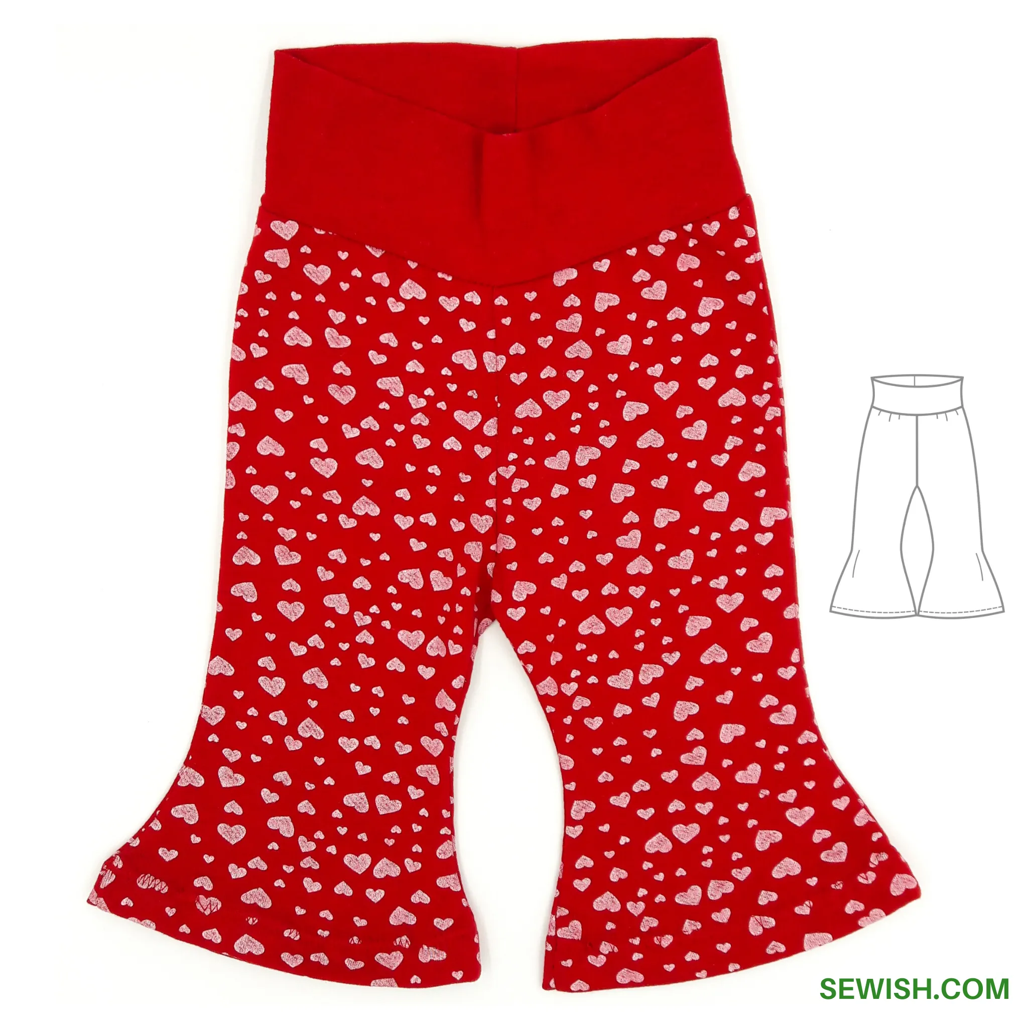 Flared Pants Baby Sewing Patterns,  Sizes 0 Month-6 YEARS