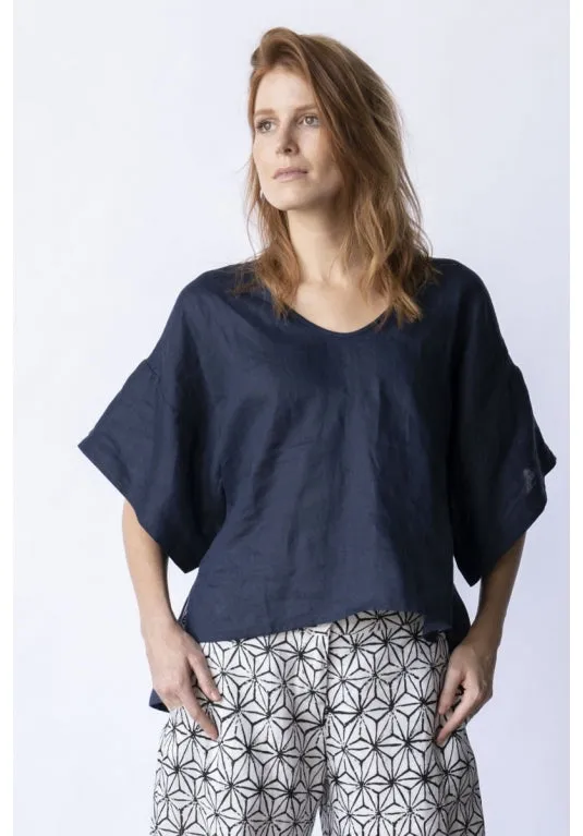 Fuzuki Top in Navy