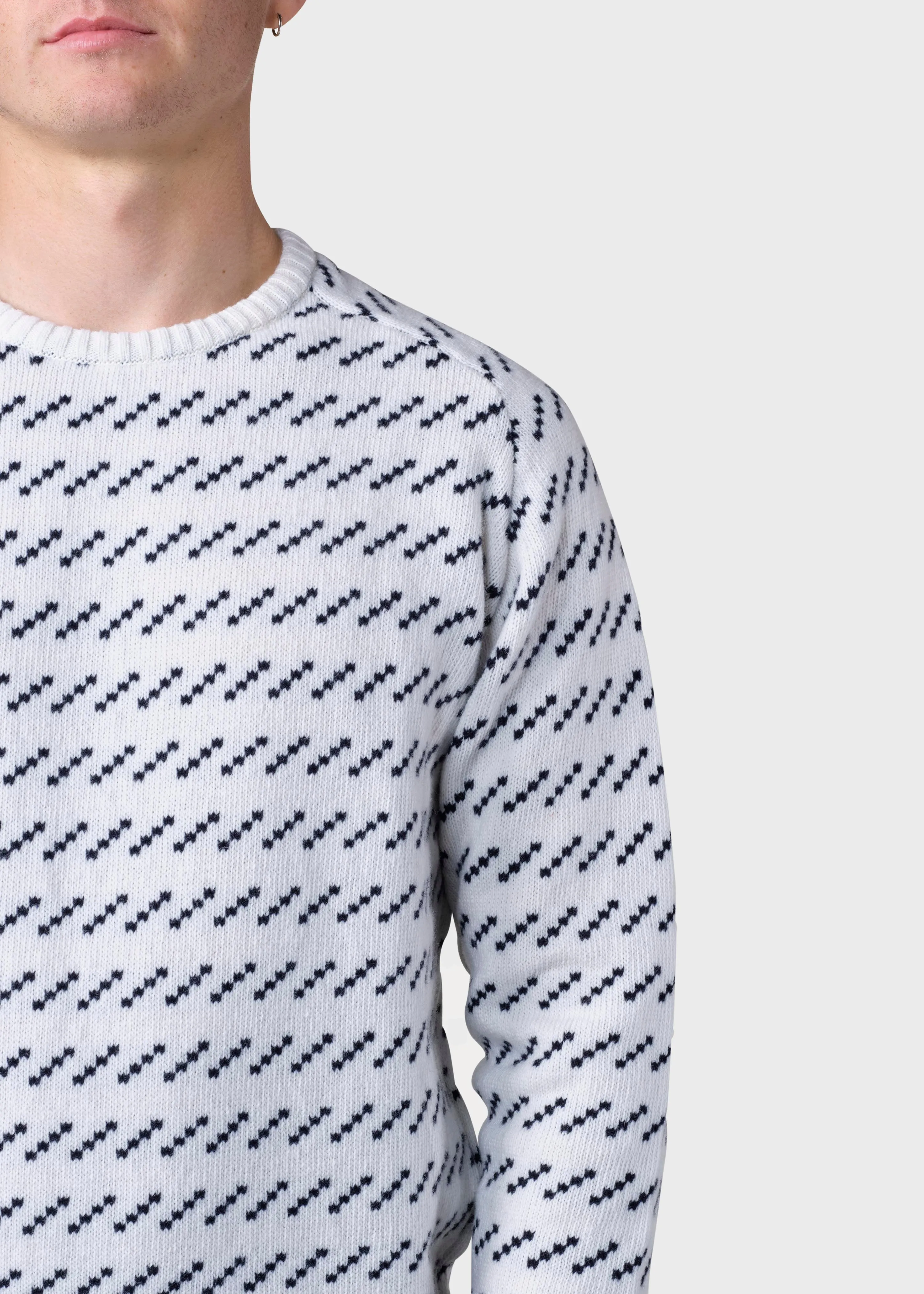 Geir knit  - Cream/navy