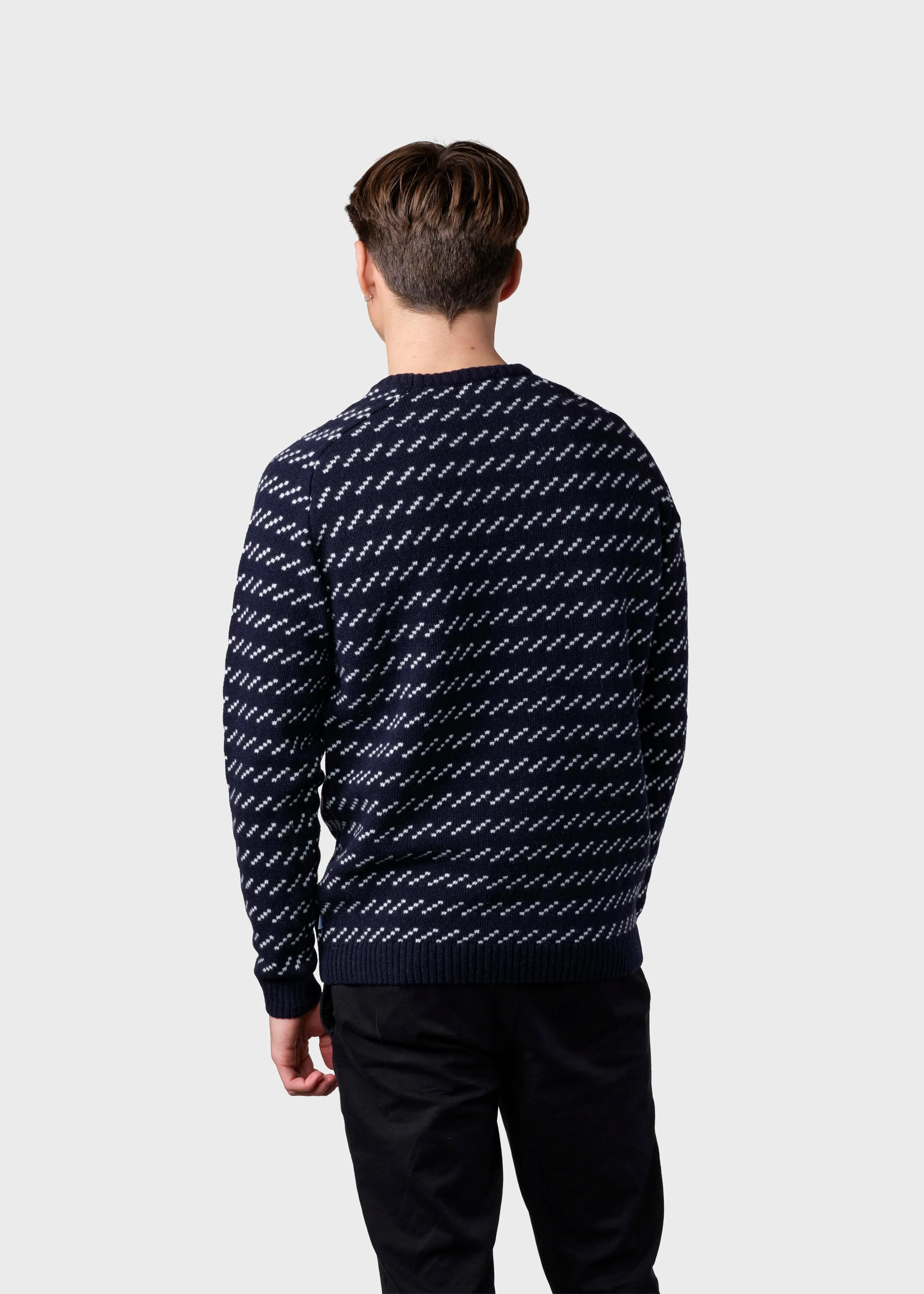 Geir knit  - Navy/cream