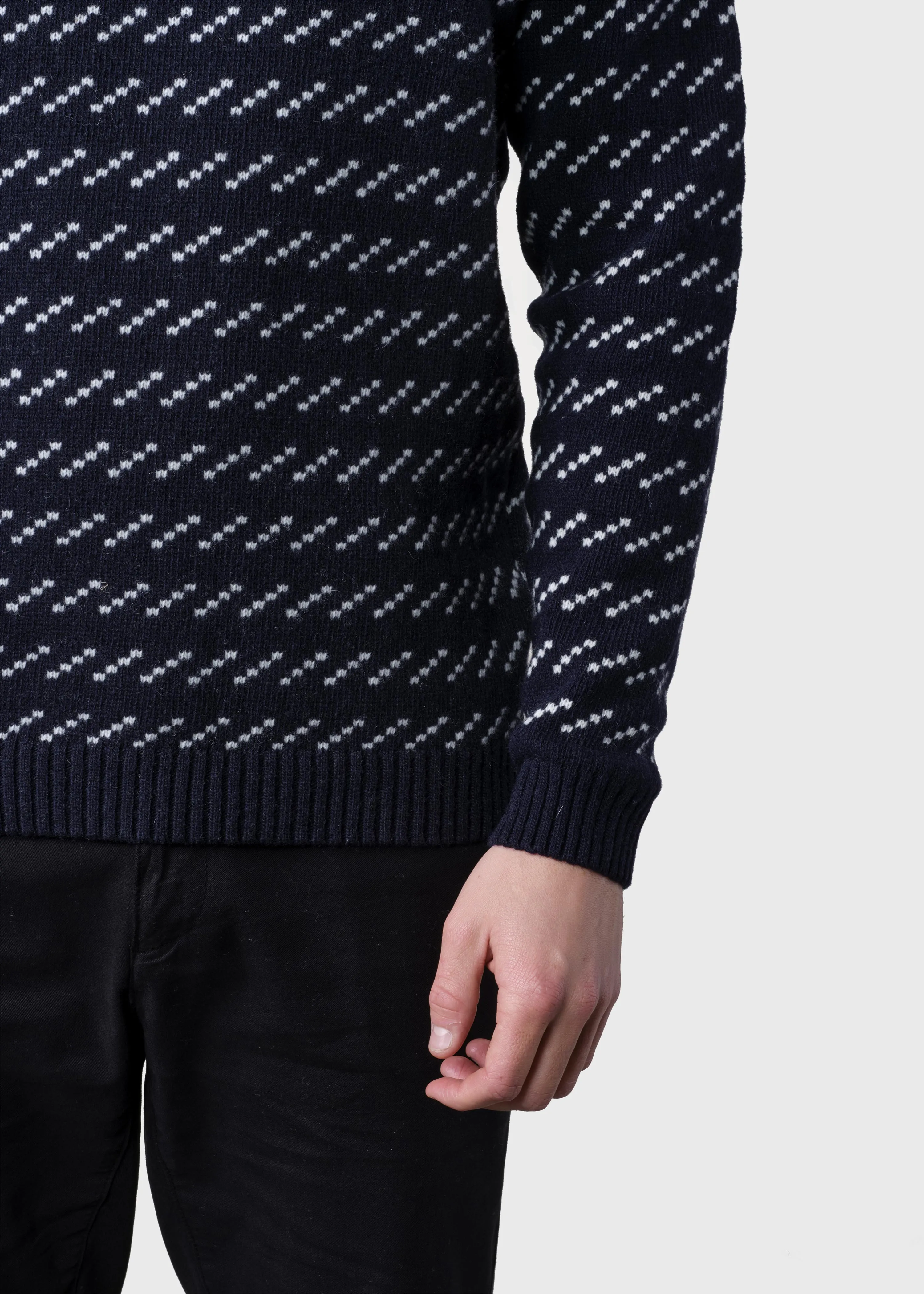 Geir knit  - Navy/cream
