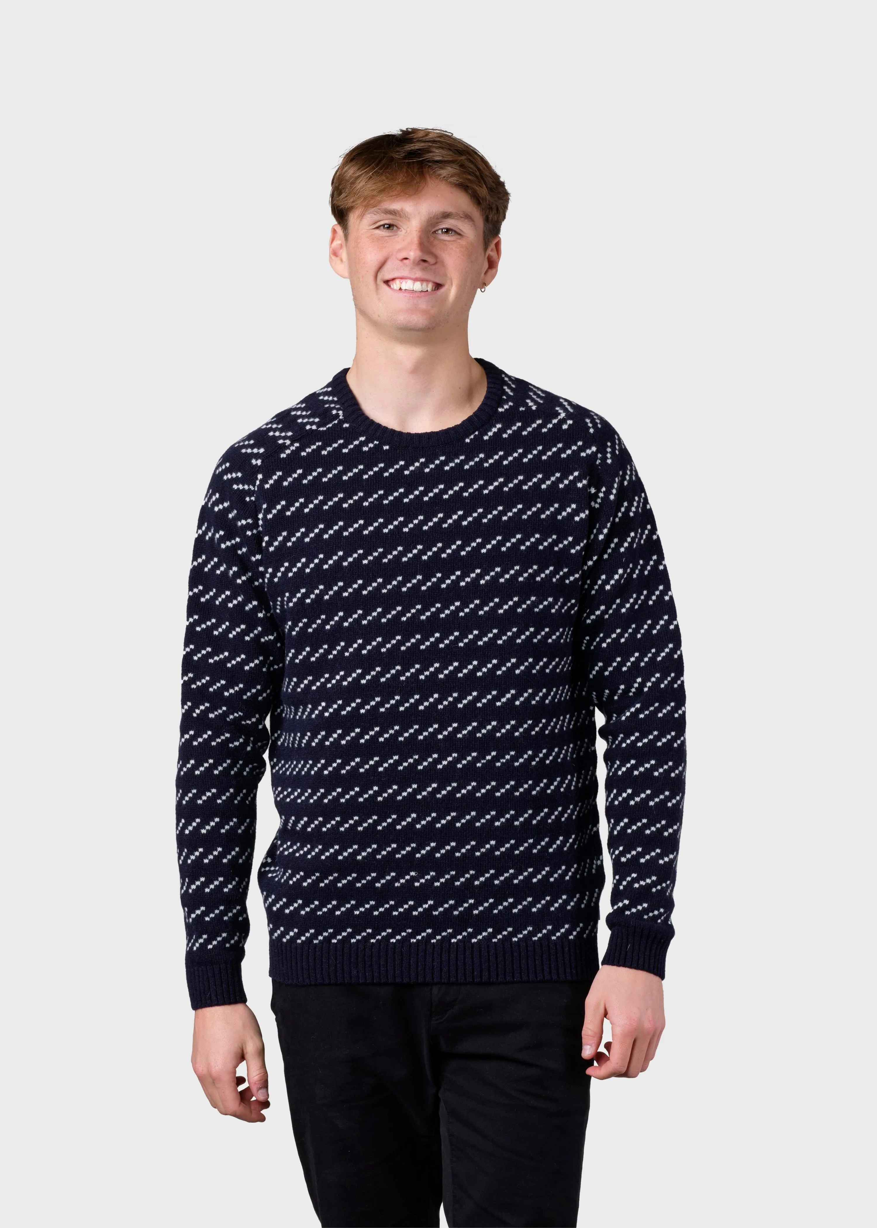 Geir knit  - Navy/cream