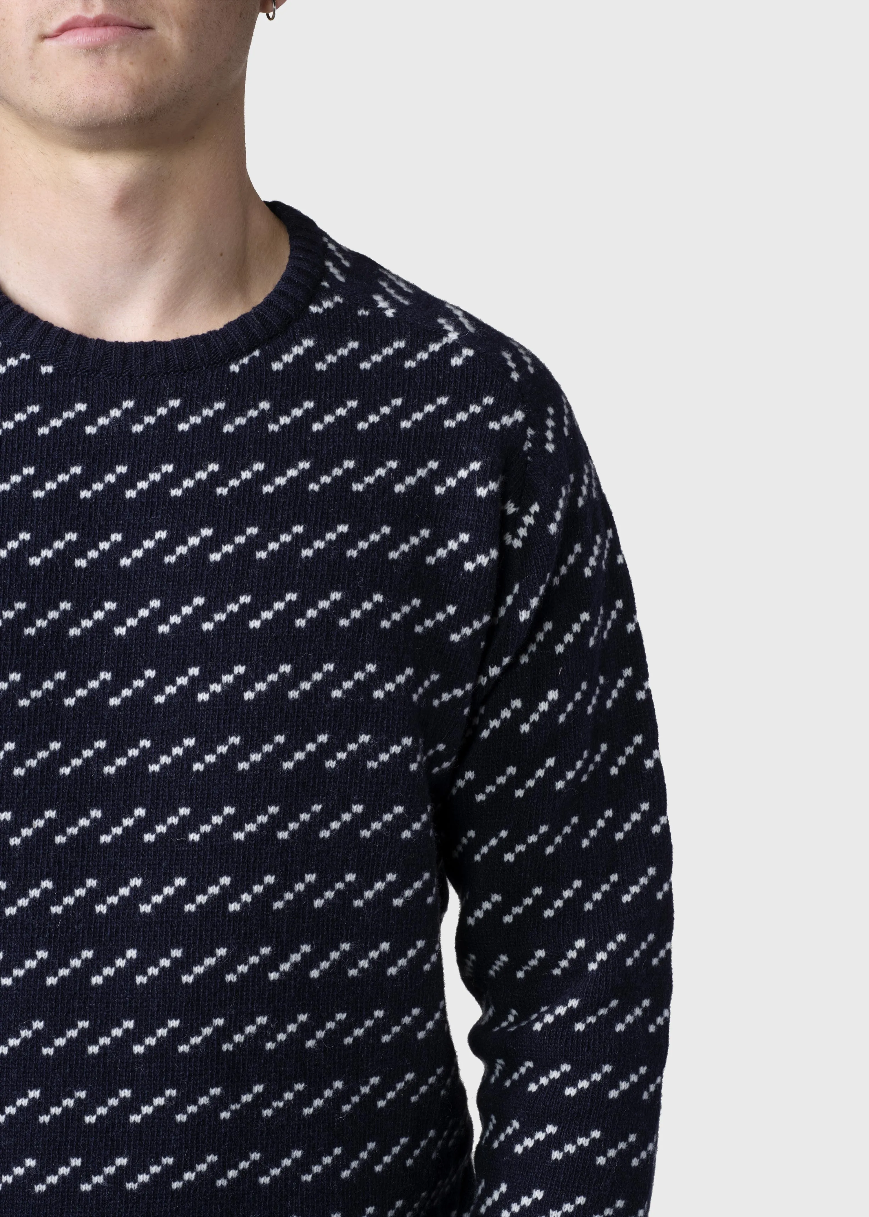 Geir knit  - Navy/cream