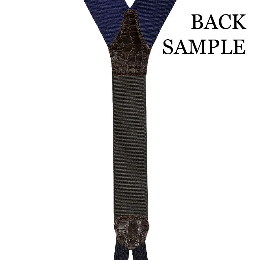 Hardy Minnis Glencheck Wool Braces - Charcoal
