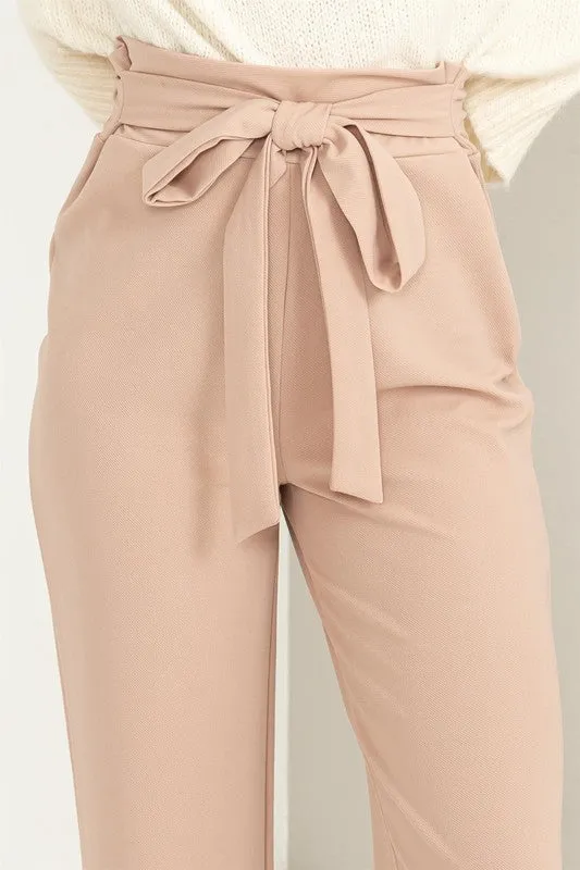 Hyfve Seeking Sultry High-Waisted Tie Front Flared Pants
