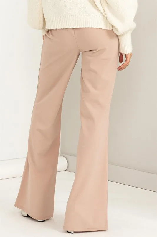Hyfve Seeking Sultry High-Waisted Tie Front Flared Pants