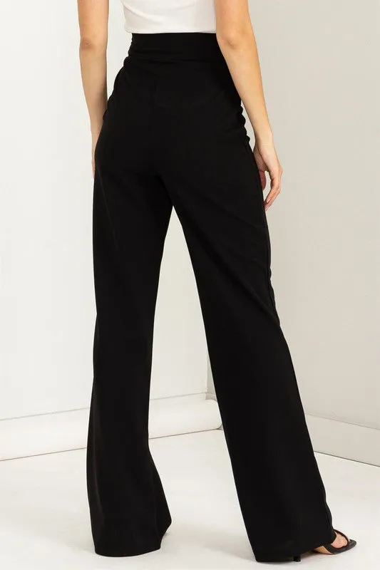 Hyfve Seeking Sultry High-Waisted Tie Front Flared Pants