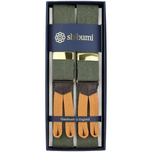 Japanese Denim Braces - Green