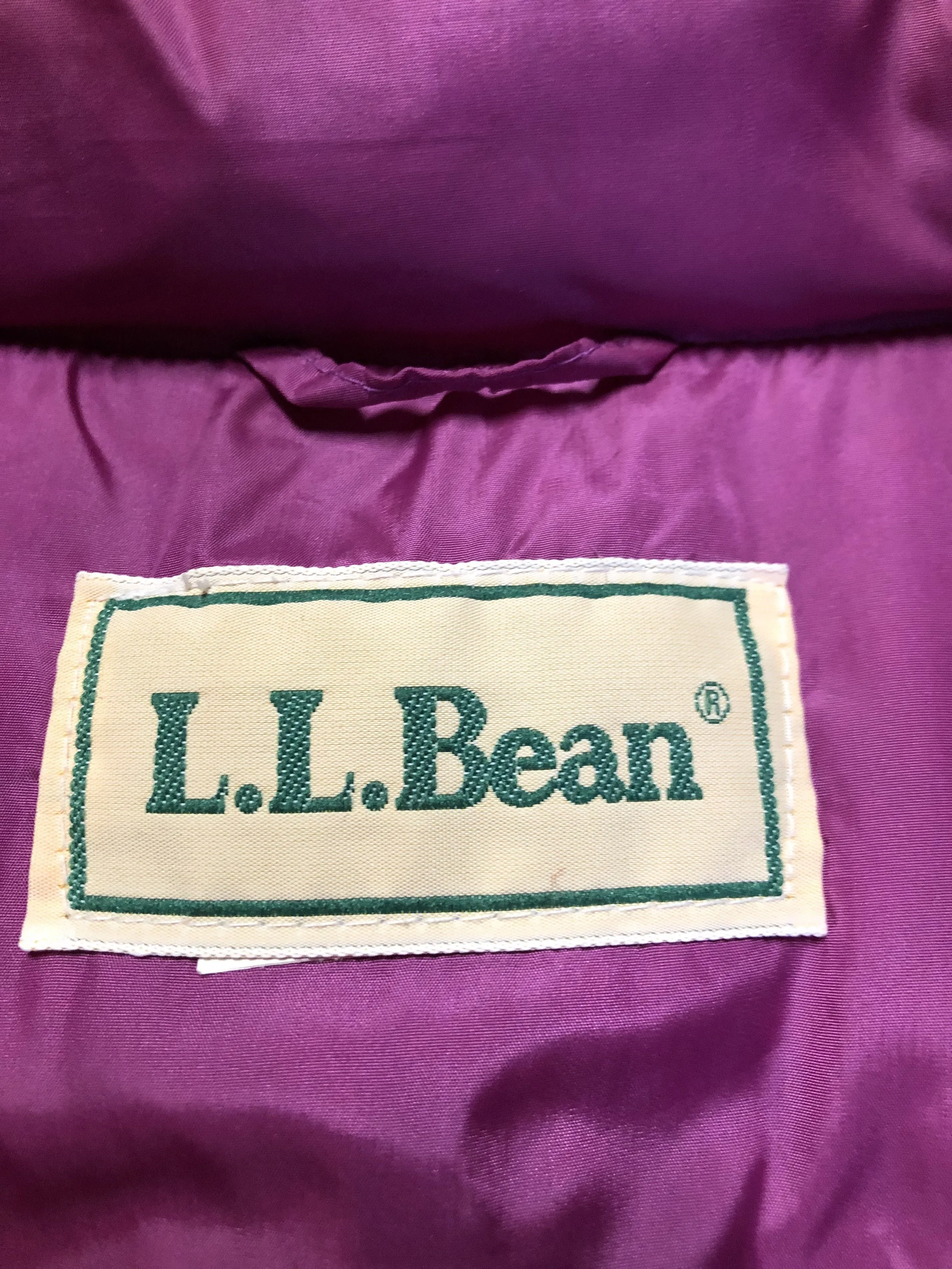 L.L.Bean Dark Pink Down Filled Puffer Vest, SOLD