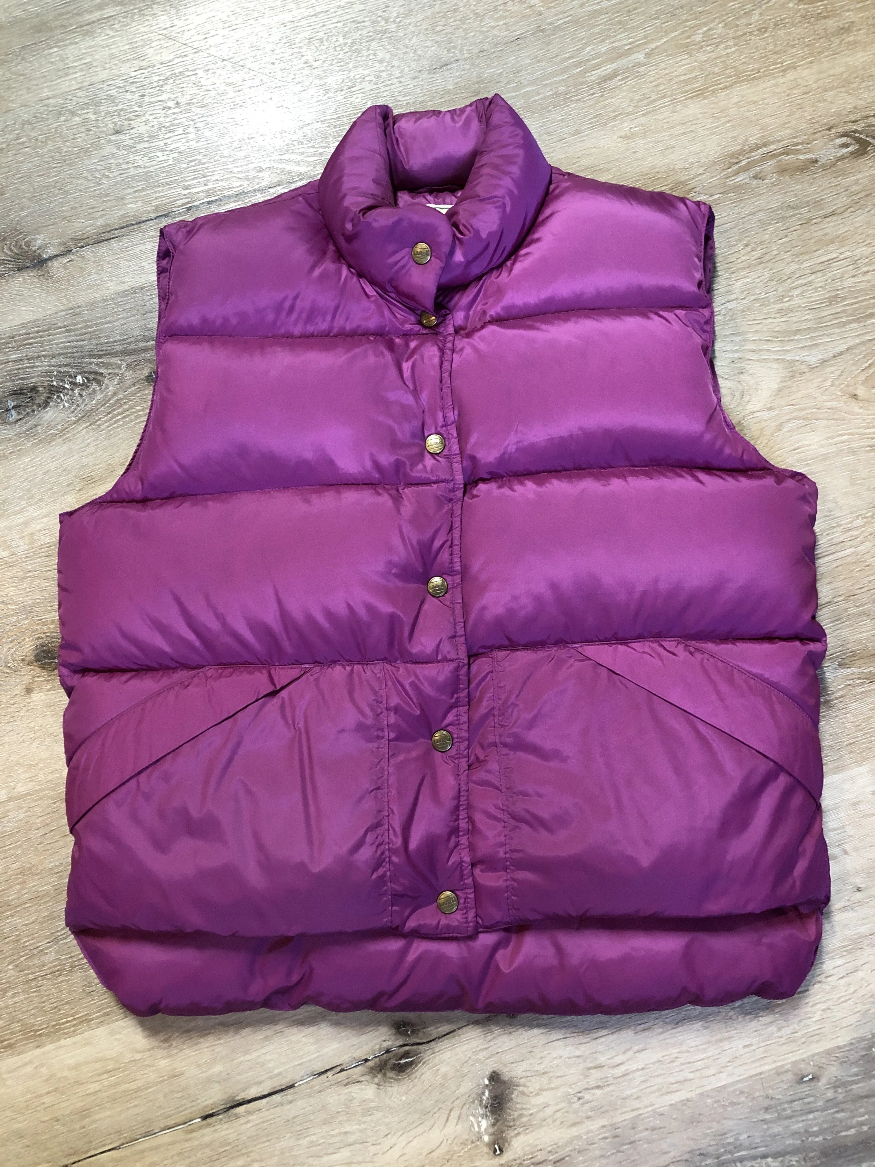 L.L.Bean Dark Pink Down Filled Puffer Vest, SOLD