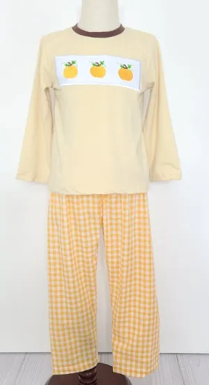 Pumpkin Smocked 2-Piece Pant Set