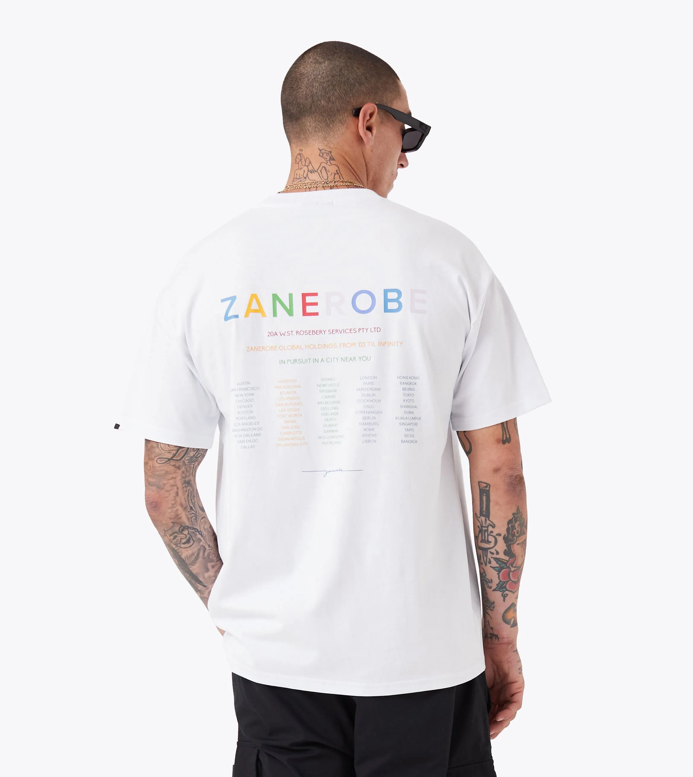 Rainbow Box Tee White
