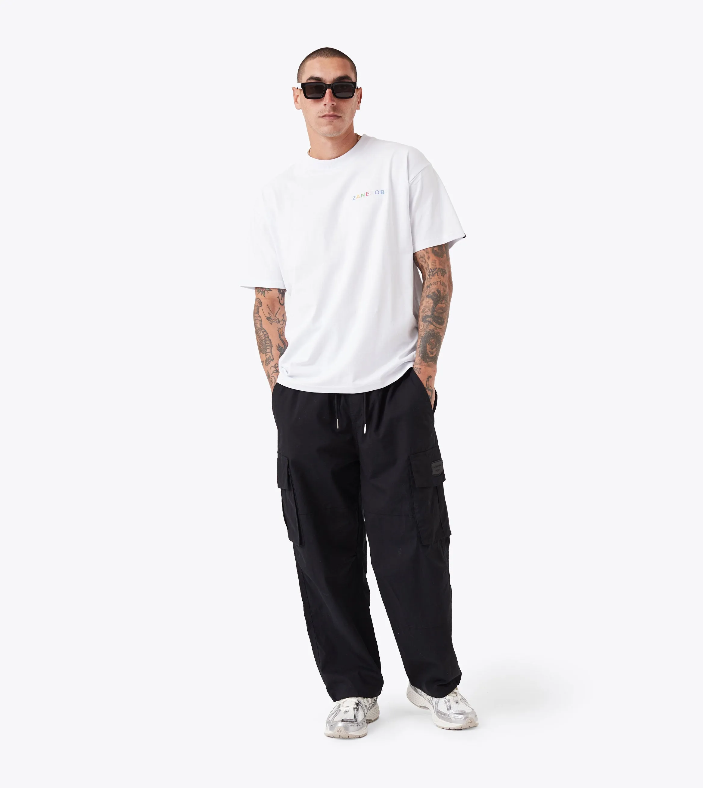 Rainbow Box Tee White