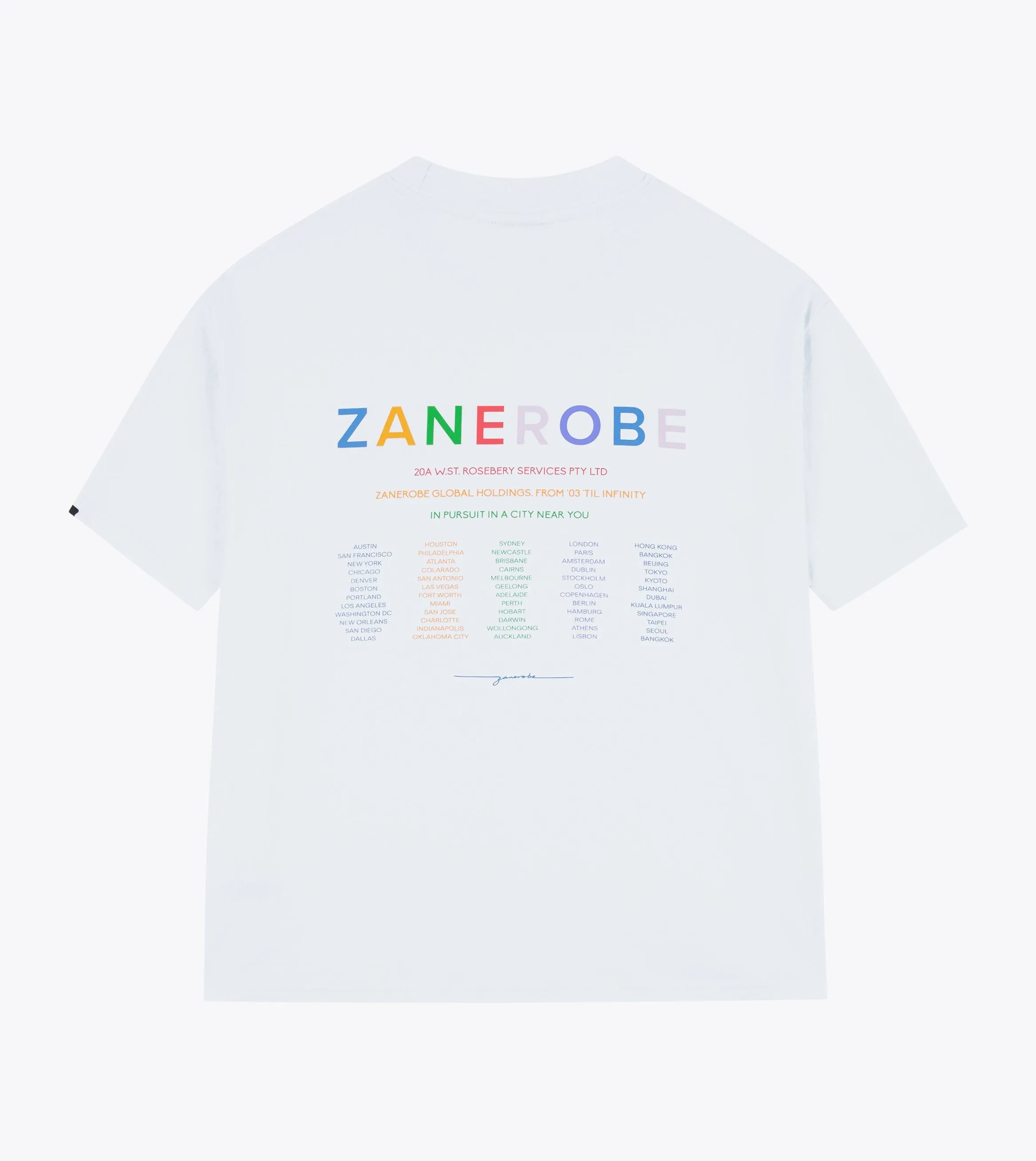 Rainbow Box Tee White