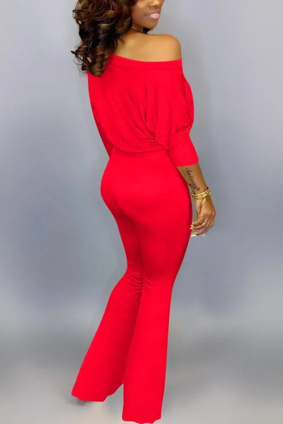 Sexy Flared Pants Jumpsuit