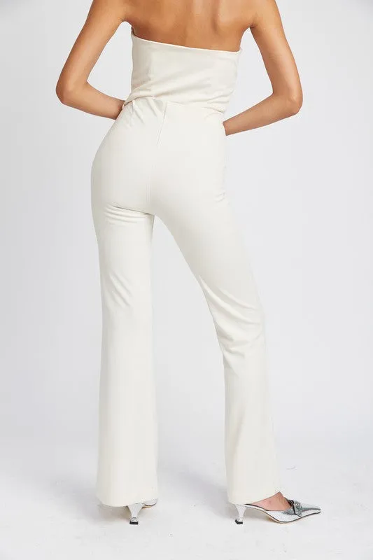 Sleek Silhouette High Waisted Flared Pants
