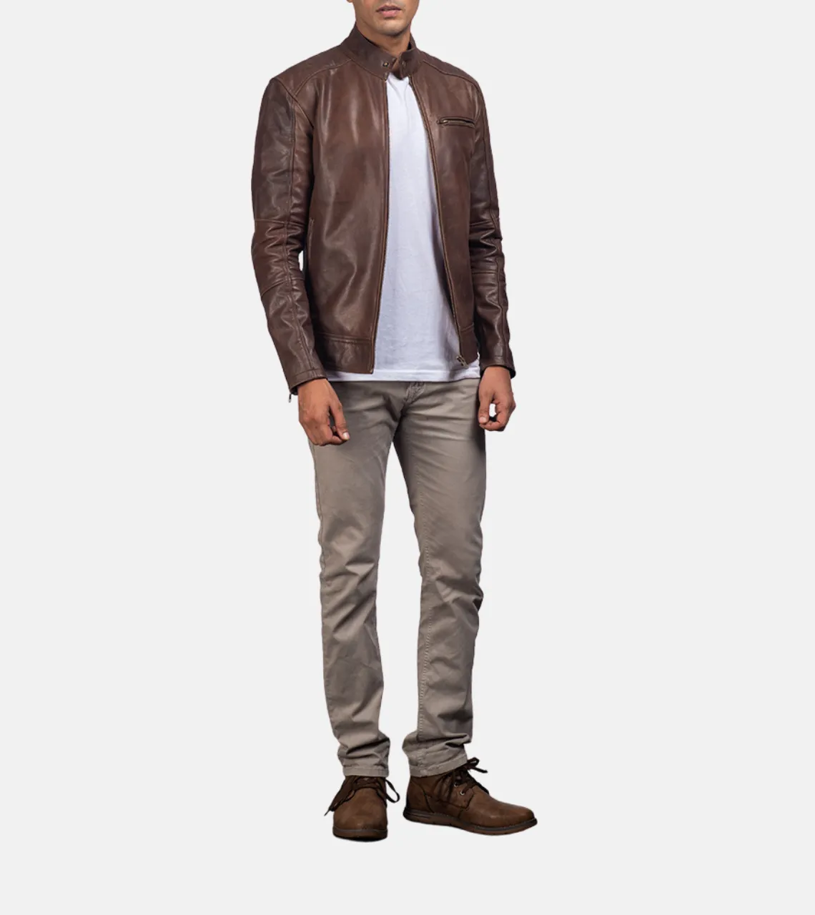 Vincent Brown Men's Leather Jacket