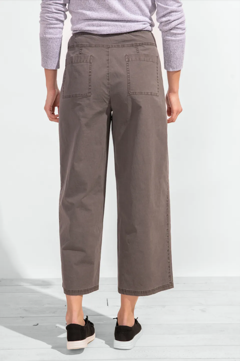 Washed Poplin Flood Pant