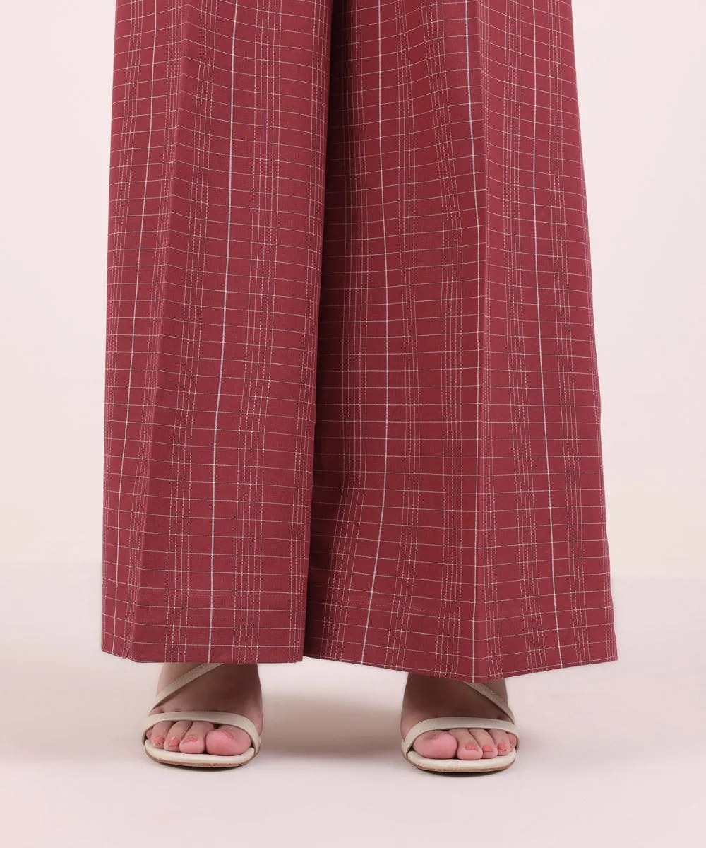 Yarn Dyed Flared Pants
